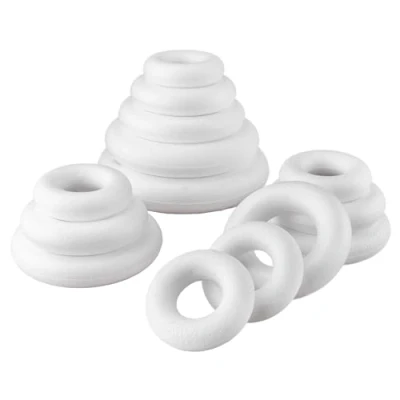 Afbeelding van MCE Commerce A3190214 piepschuim ringen 5 x 7,5 cm 4 10 3 12 cm, 1 15 17 wit,