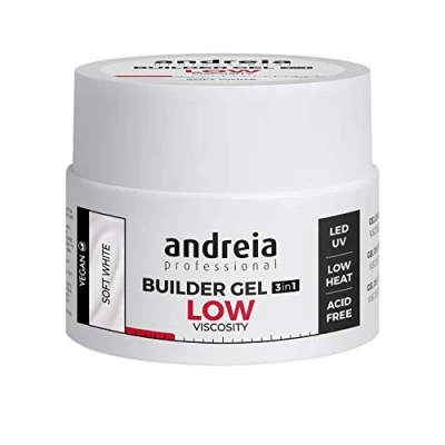 Afbeelding van Andreia Professional Profection Builder Gel 3 in 1 Triphasic nagelconstructie Zacht wit 44g