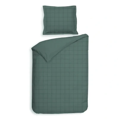 Afbeelding van Heckett Lane Dekbedovertrek Diamante Mineral Green 240 x 200/220