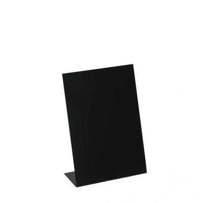 Afbeelding van 6x Krijtbord tafel Standaard Metaal A6 Zwart