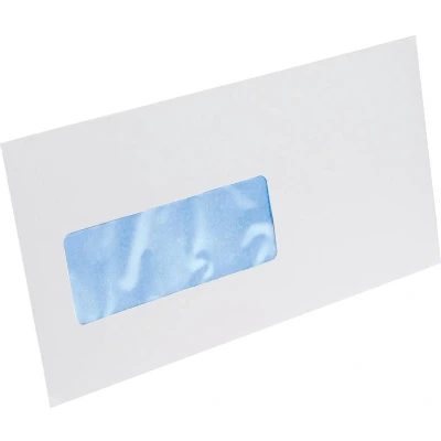 Afbeelding van Gallery enveloppen ft 114 x 229 mm, venster links, stripsluiting, doos van 500 stuks