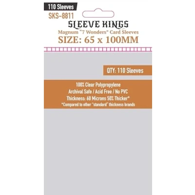 Afbeelding van Sleeve Kings Magnum 7 Wonder kaartenhoezen (65 x 100 mm), 110 stuks, 60 micron