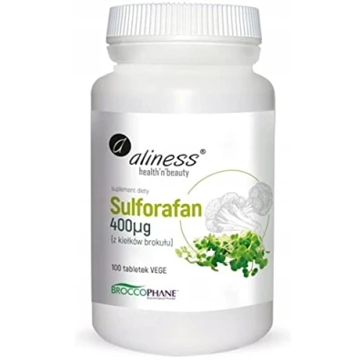 Afbeelding van Aliness Sulforaphan 400 µg van broccolispruiten, suikerziekte, voedingssupplementen, 100 tabletten
