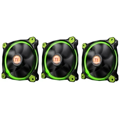 Afbeelding van Thermaltake RIING LED PC ventilator Groen (b x h d) 120 25 mm Incl. verlichting