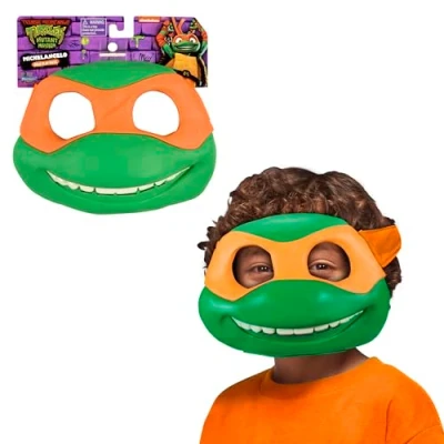 Afbeelding van Ninja schildpadden, schildpaddenmasker, kostuum, Michelangelo, voor kinderen vanaf 4 jaar, TU8253