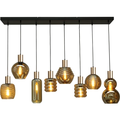 Afbeelding van Masterlight Bounty Hanglamp 8 lichts E27 Zwart