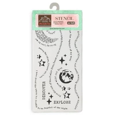 Afbeelding van Stamperia Dikke stencils voor scrapbooking, albums, kaarten maken, bullet journal en meer, droom, flexibel materiaal, gemakkelijk te reinigen, perfect hobby&#039;s, ambachten geschenken (Secret