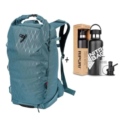 Afbeelding van Nitro Snowboards, splitback set met Ripuri 600 ml fles en filter, splitboard rugzak, tourrugzak, 30 l, Arctic