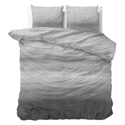 Afbeelding van Dekbedovertrek 1 Persoons 140x200 Dreamhouse Flanel Grijs Inclusief Kussensloop