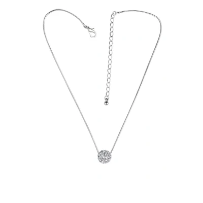 Afbeelding van Behave Minimalistische ketting met bolvormig hangertje steentjes