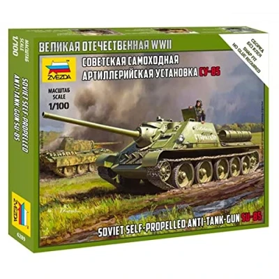 Afbeelding van 1:100 Zvezda 6289 Soviet Tank Destroyer SU 85 Plastic Modelbouwpakket