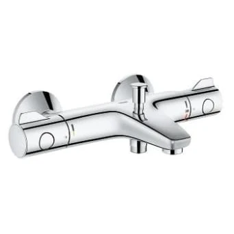 Afbeelding van Grohe Grohtherm 800 badthermostaat 15 cm met omstel koppeling Chroom