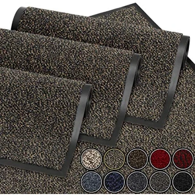 Afbeelding van GadHome deurmat Bruin grijs 60x90 cm entree waterdicht wasbaar slijtvast vuilvanger Antislip voor voordeur, gang, entree, keuken, slaapkamer