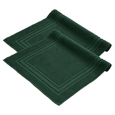 Afbeelding van Komfortec Badmat 2 stuks Zachte en Absorberende Douchemat 50x70 cm 100% Katoen Bruin