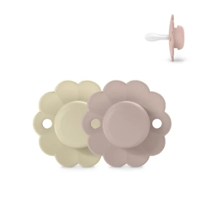 Afbeelding van Suavinex Wonder Reversible Duo Gray/Mauve 0 6m 2 stuks Silicone Fopspenen SXSWP1084369