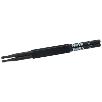 Afbeelding van Nova by Vic Firth 5B hickory drumstokken met houten tip zwart