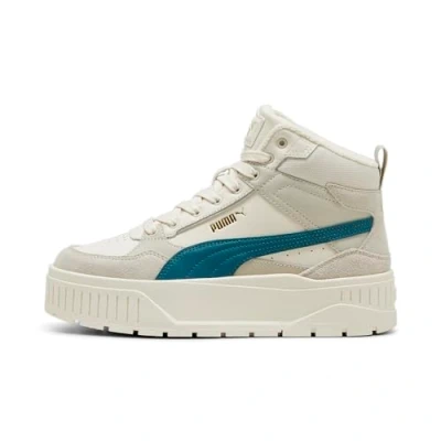 Afbeelding van PUMA Karmen Ii Idol Mid WTR sneakers voor dames, Alpine Snow Cold Green Goud, 42 EU