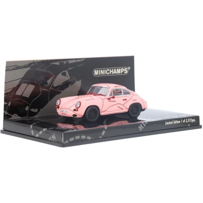 Afbeelding van Porsche 356C Coupé Pink Pig Minichamps Modelauto 1:43 1963 430062326 Schaalmodel