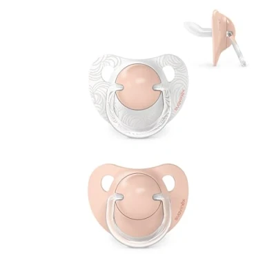 Afbeelding van Suavinex Dreams Flat Duo Pink 0 6m 2 stuks Silicone Fopspenen SXSDA1083355