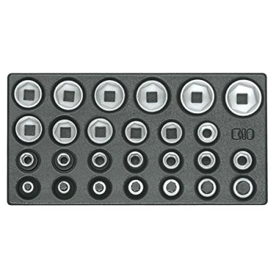 Afbeelding van Gedore Set dopsleutels 6 kant 1/2&quot; in 1/3 gereedschapsmodule 1500 ES 19