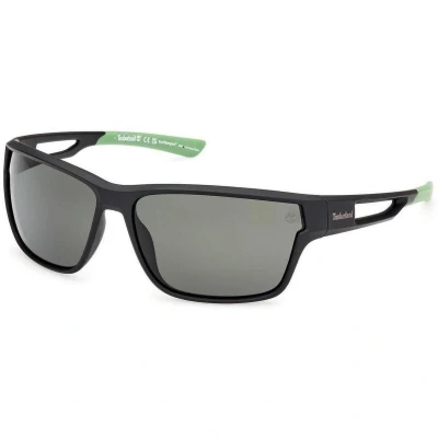 Afbeelding van Timberland IN Iniettato Zonnebril, Heren, Maat: One Size, Nero opaco verde scuro