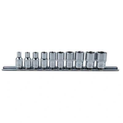 Afbeelding van KS Tools, Dopsleutel + dopmoer, 1/4&quot; CHROMEplus zeskant dopsleutelset (6 mm, 9 5 8 10 4 11 7 12 13 mm)