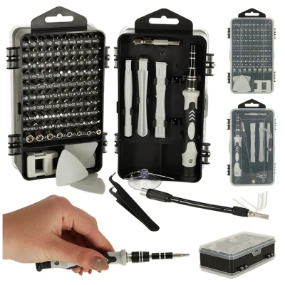 Afbeelding van Precisie magnetische schroevendraaierset 115 delig bitset fijnmechanica set