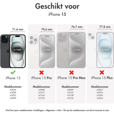 Afbeelding van DBramante1928 Copenhagen Slim Apple iPhone 15 Book Case Leer Zwart