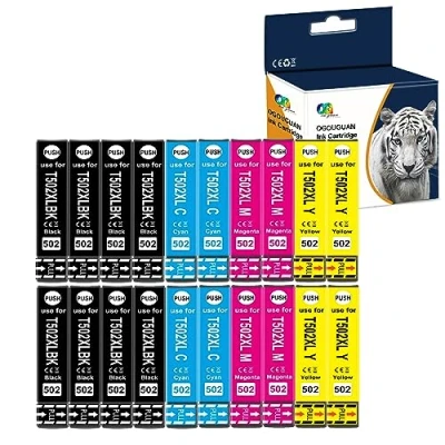 Afbeelding van Licai 502XL inktcartridges compatibel met Epson 502 XL voor Workforce WF 2860DWF 2865DWF (WF 2860 WF2865) Expression Home XP 5100 5105 (20 stuks)