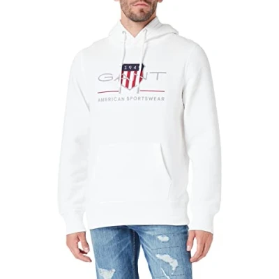 Afbeelding van GANT REG Archive Shield Hoodie, Heren, Maat: XS, Eggshell