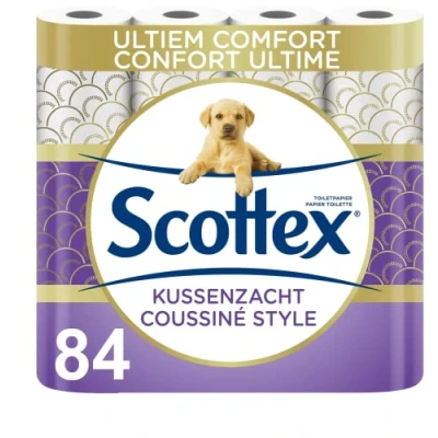 Afbeelding van Scottex wc papier Kussenzacht 84 rollen Voordeelverpakking