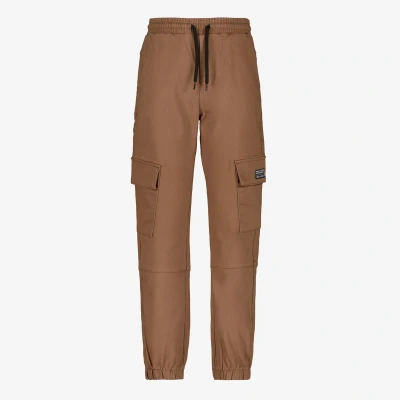 Afbeelding van Unsigned jongens cargo joggingbroek bruin Maat 134/140 Sweatpants
