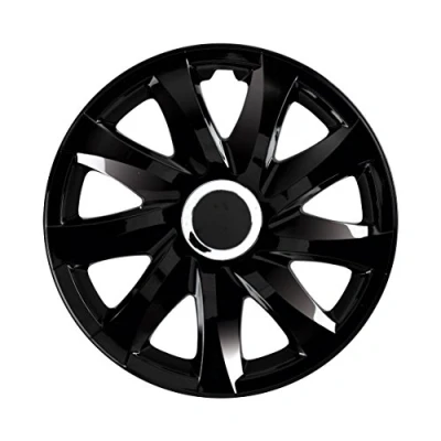 Afbeelding van NRM DRIFT wieldoppen 14&quot; Set van 4 stuks zwart gellak