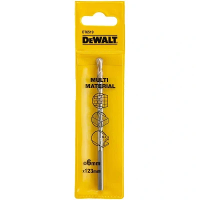 Afbeelding van DeWalt Accessoires Multi materiaalboor Ø6mm, werklengte 123mm DT6519 QZ