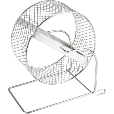 Afbeelding van Looprad Trota Duurzaam Metalen Hamsterwiel Zilver / S 18,00 cm x 12,00 19,00