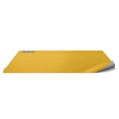 Afbeelding van Uniq Hagen Reversible Bureau Onderlegger Canary Yellow / Chalk Grey Kunstleder &amp;