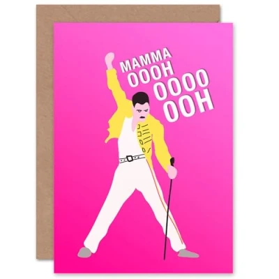 Afbeelding van Artery8 Mothers Day Mamma Oooh Freddie Pink Queen For Mum Mom Her Blank Inside Greeting Card