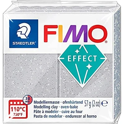 Afbeelding van Fimo klei glitter zilver Nummer 812