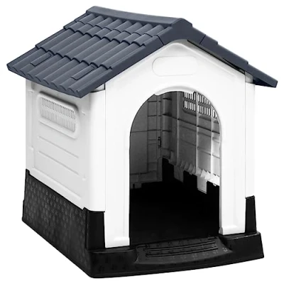 Afbeelding van vidaXL Hondenhok 57x68x66 cm polypropeen grijs