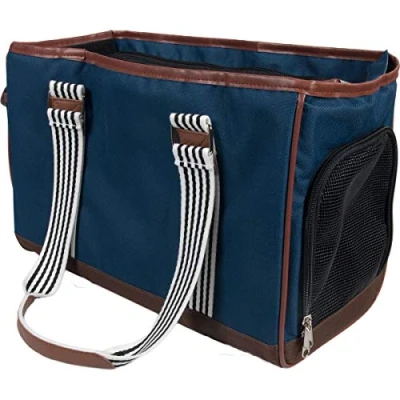 Afbeelding van Flamingo draagtas Monaco blauw 39 X 18 26 cm