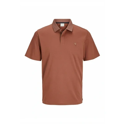 Afbeelding van Jack &amp; Jones Premium Jprccrodney SS Poloshirt, Heren, Maat: Small, Redwood burl