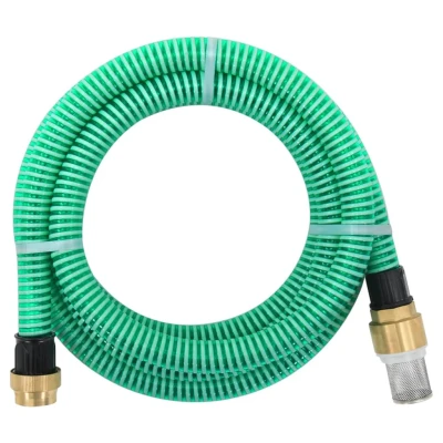 Afbeelding van vidaXL Zuigslang met messing koppelingen 1,1&quot;;&quot;; 7 m PVC groen