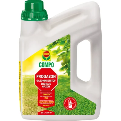 Afbeelding van COMPO Progazon geconcentreerde vloeibare gazonmeststof indirecte werking tegen onkruid en mos bidon 2,5L (250 m²)