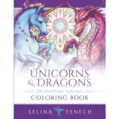Afbeelding van Unicorns and Dragons Enchanting Fantasy Coloring Book: 17
