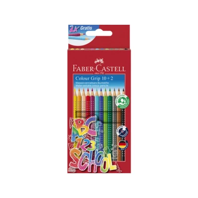Afbeelding van Faber Castell 201585 Kleurpotlodenset, 12 stuks, wateroplosbaar, breukvast, voor kinderen en volwassenen