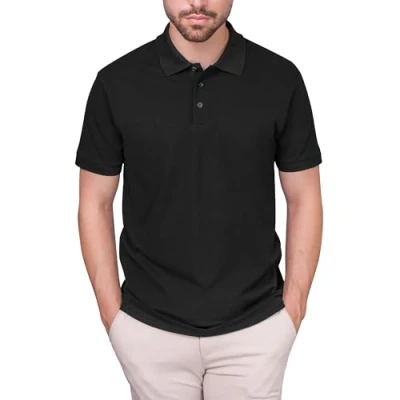 Afbeelding van Men&#039;s &#039;Performance&#039; Polo met korte mouwen Black 4XL