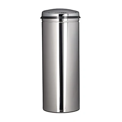 Afbeelding van Relaxdays prullenbak 50 l met sensor afvalbak rvs 80 cm hoog vuilnisbak automatisch