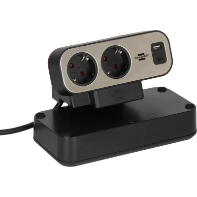 Afbeelding van Brennenstuhl 1153580210 Estilo Duplex PDU Bureau Stekkerdoos 1x USB C PD A 9x Type F Stopcontacten Overspanningsbeveiliging