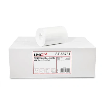 Afbeelding van Semy Top Handdoekrol Mini, binnenafwikkeling 20 cm, zonder kern, Ø 12 1 laag, hoogwit, stuks (1 x stuks)