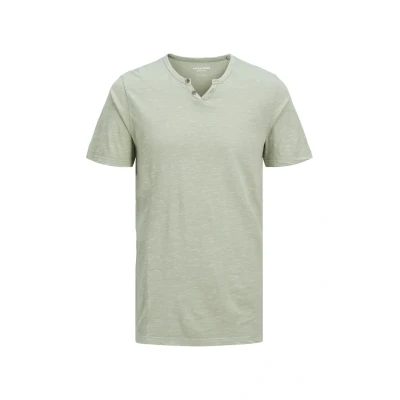 Afbeelding van Jack &amp; Jones Esplit NECK NOOS Tshirt basic, Heren, Maat: XS, Iceberg green
